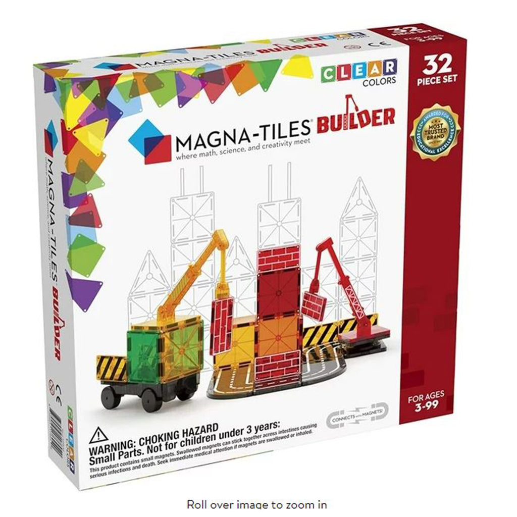 Magna-Tiles Builder 32 Piece Magnetic Tile Building Set