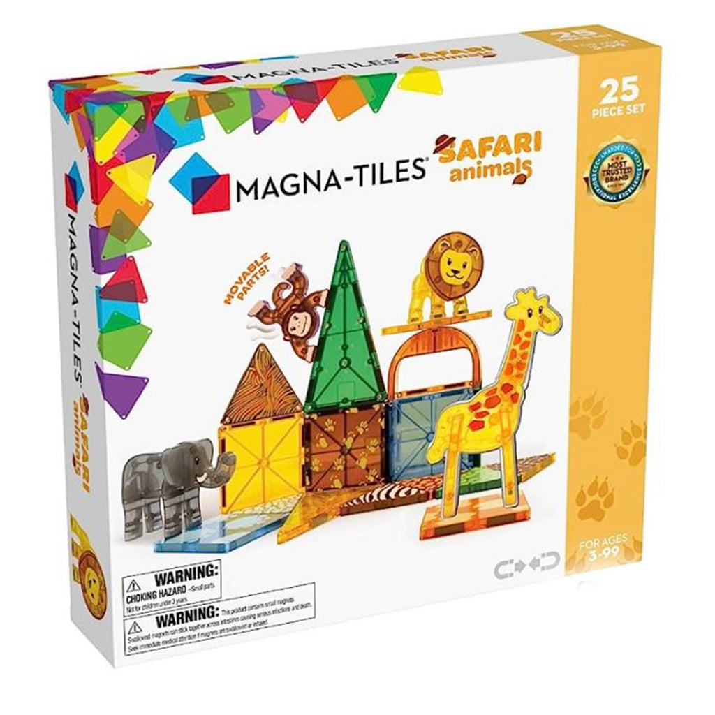 Magna-Tiles Safari Animals 25 Piece Magnetic Tile Building Set