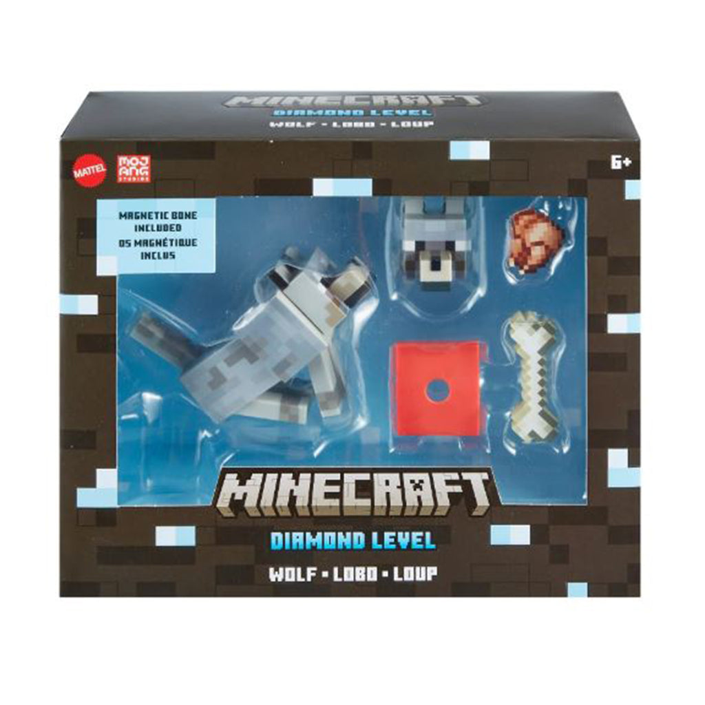 Minecraft Diamond Level Wolf Action Figure