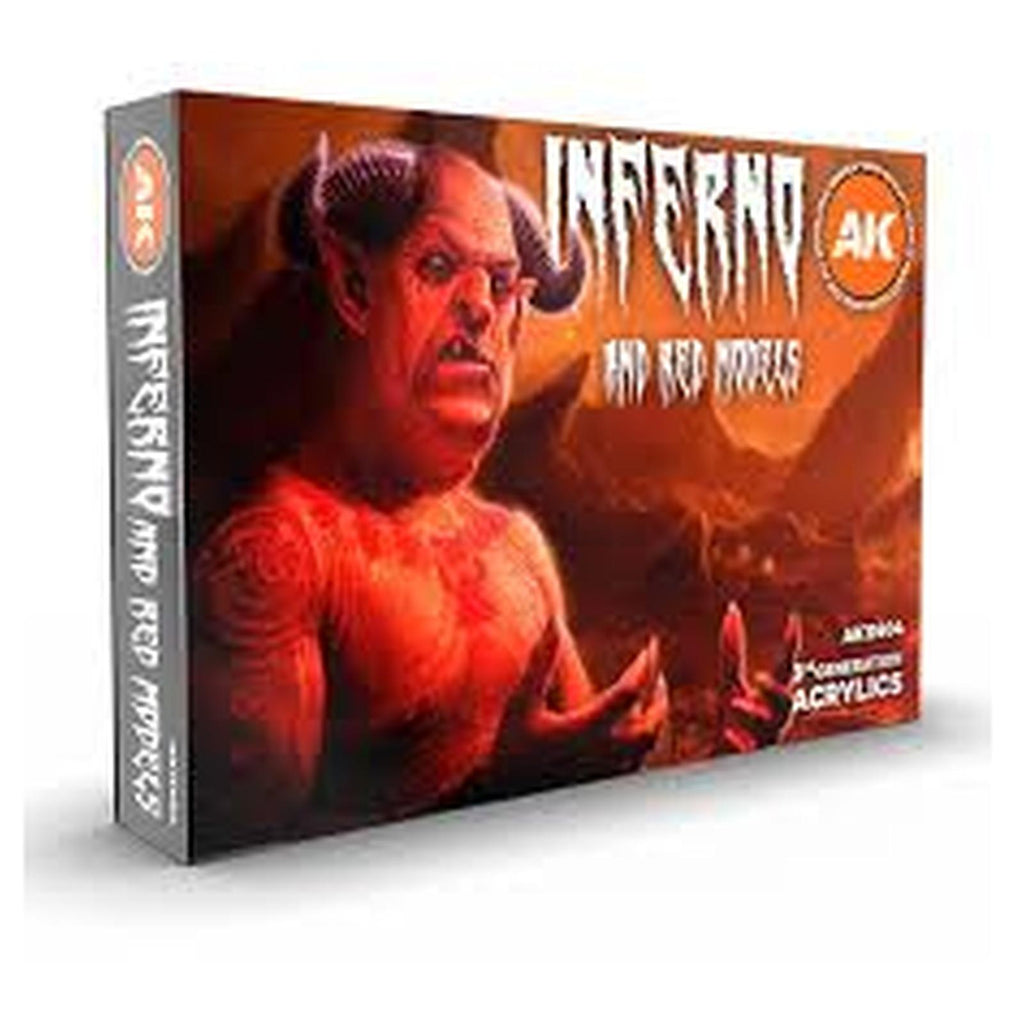 AK Interative Inferno And Red Models Paint Set - Radar Toys