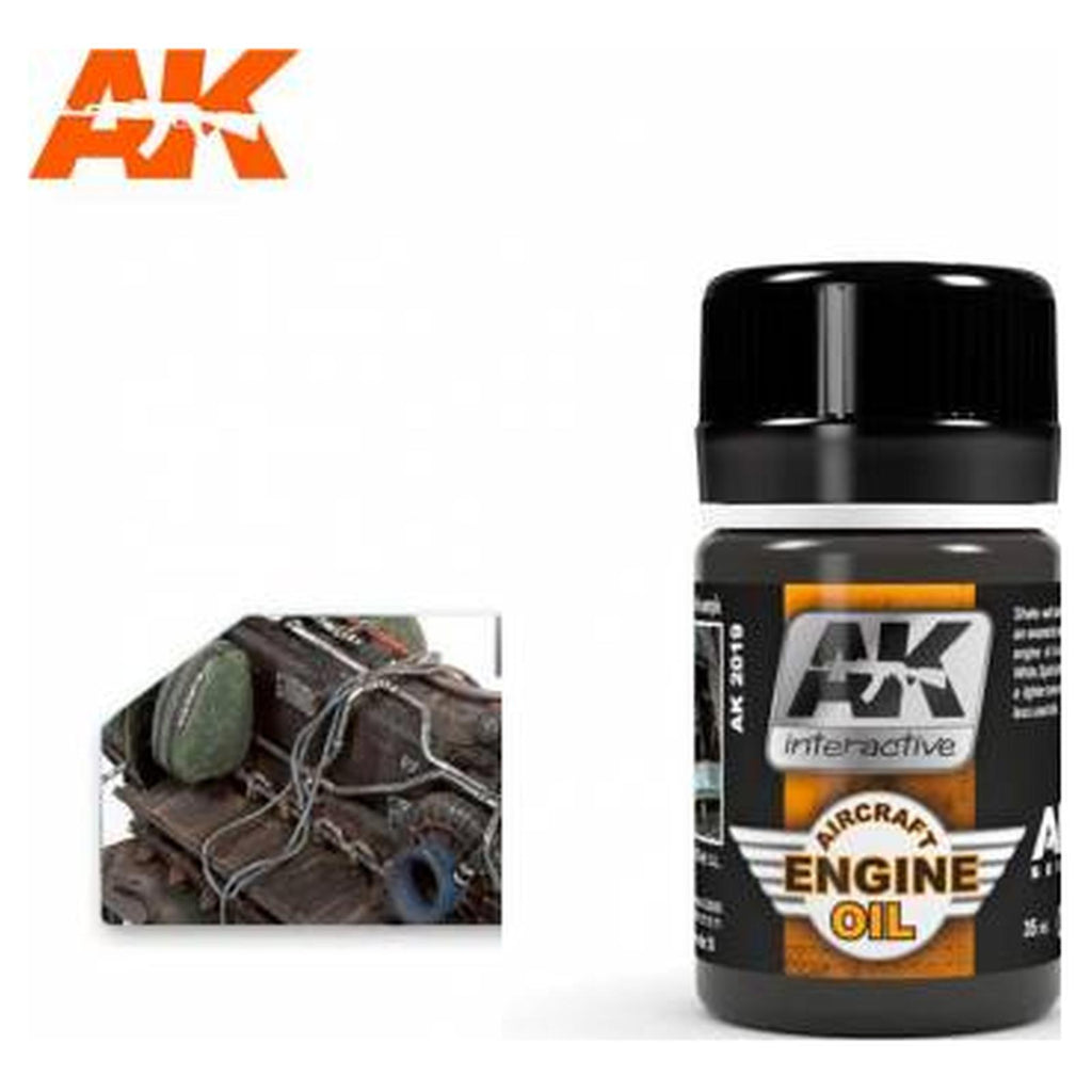 AK Enamel Aircraft Engine Oil Enamel Paint 35mL