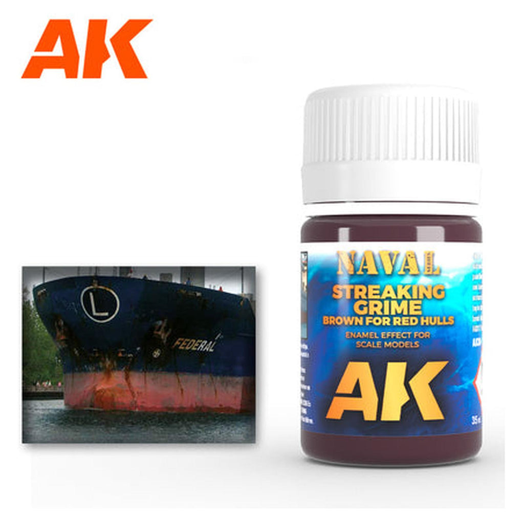 AK Enamel Naval Brown Streaking Grime