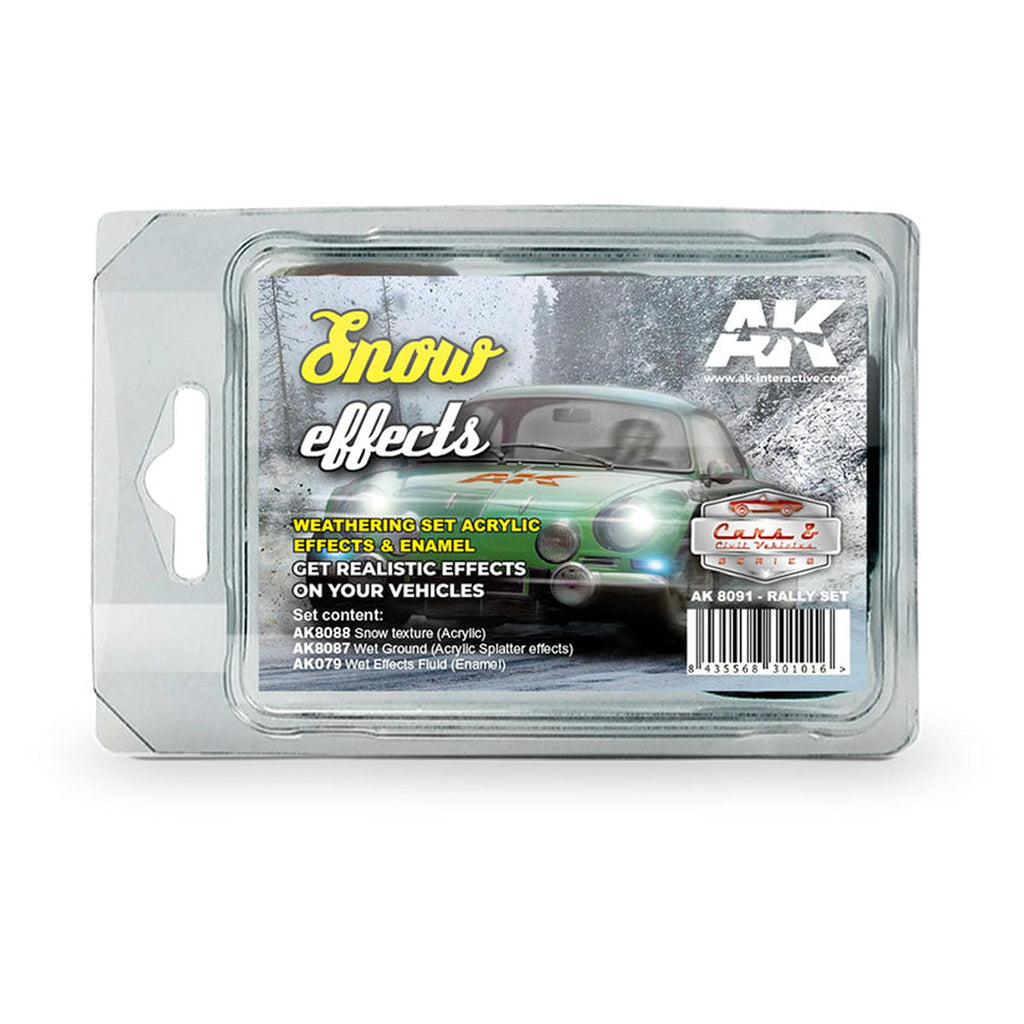 AK Enamel Snow Effects Weathering Set