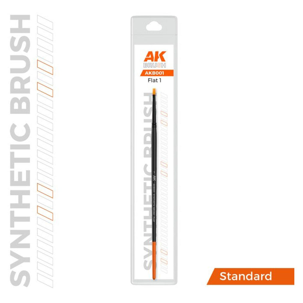 AK Interactive Dry Brush Synthetic Flat 1 AKB001