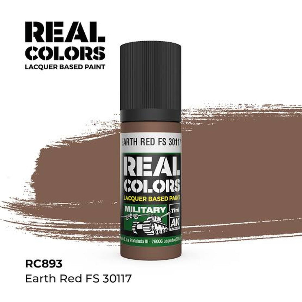 AK Real Colors Earth Red FS 30117 Lacquer Paint 17mL