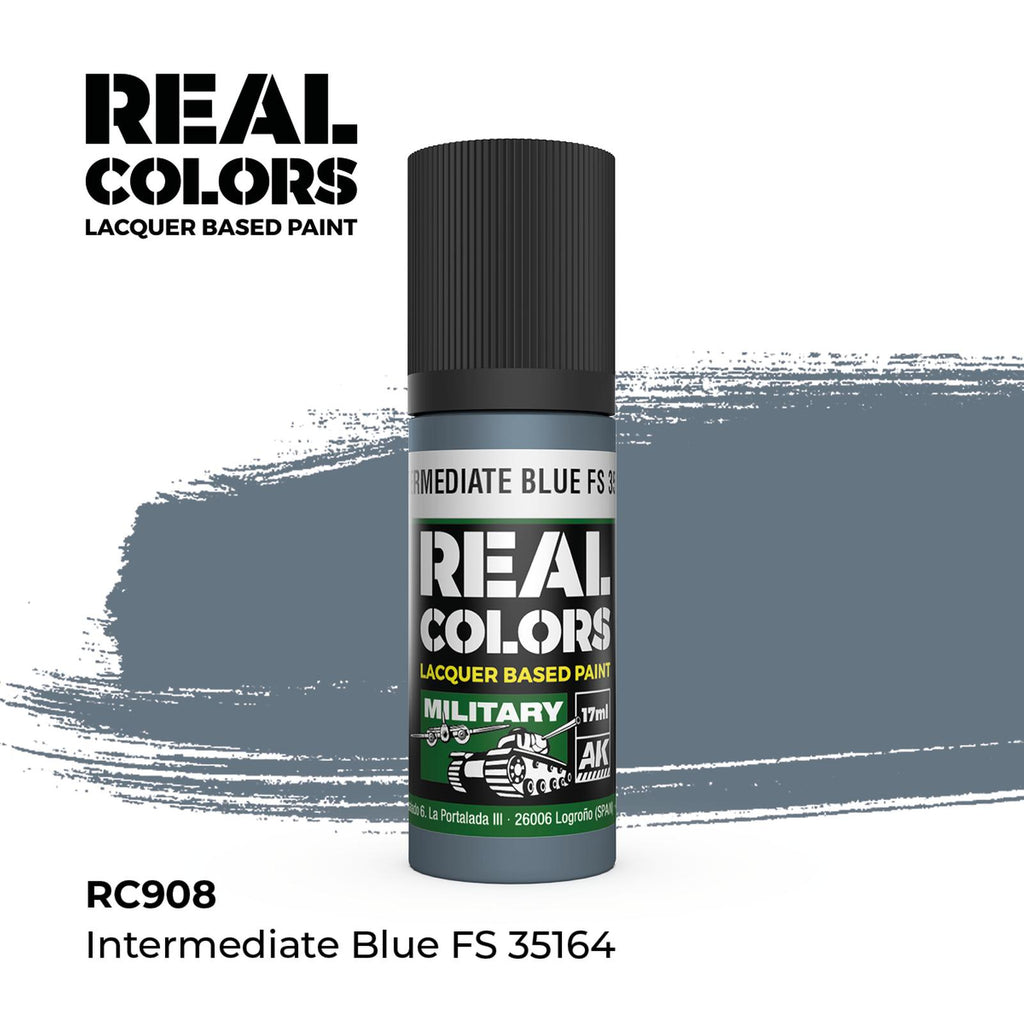 AK Real Colors Intermediate Blue FS 35164 Lacquer Paint 17mL