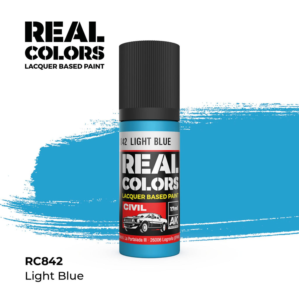 AK Real Colors Light Blue Lacquer Paints 17mL