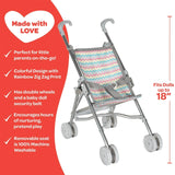 Adora Zig Zag Rainbow Umbrella Mini Stroller - Radar Toys