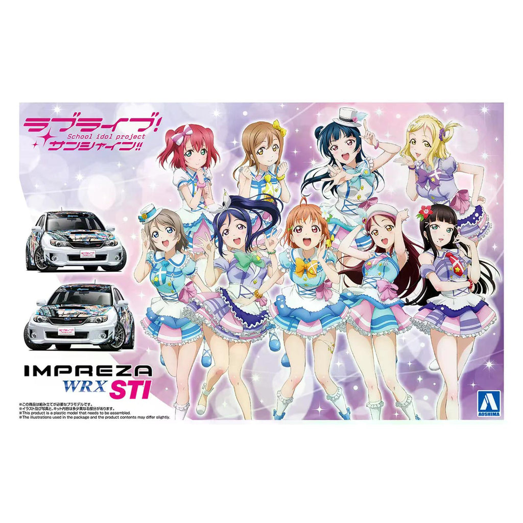 Aoshima Animation Wrapping Itasha Love Live Impreza WRX Model Kit
