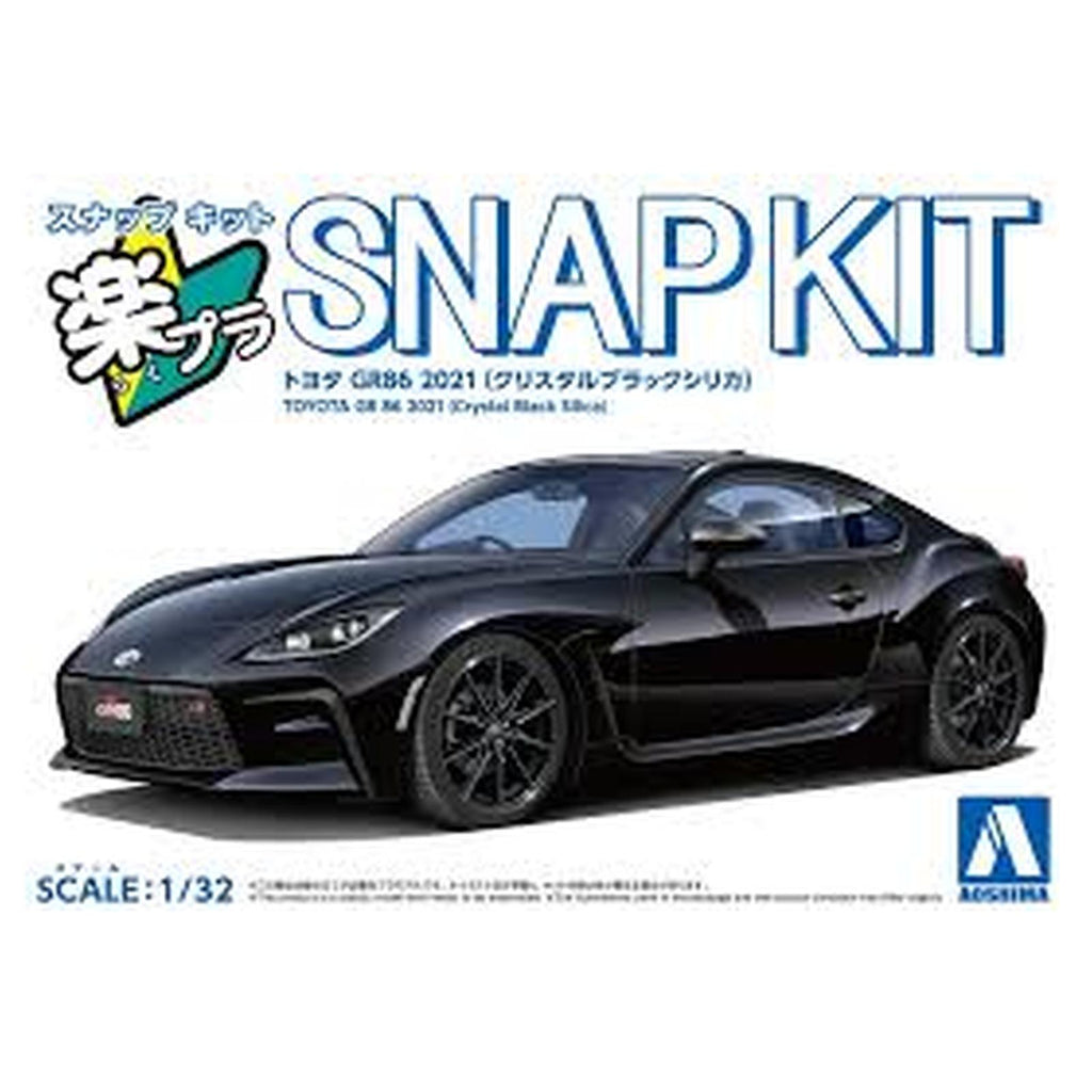 Snap Model Aoshima Toyota GR86 2021 Crystal Black Silica 32nd Scale Snap Model Ki ...