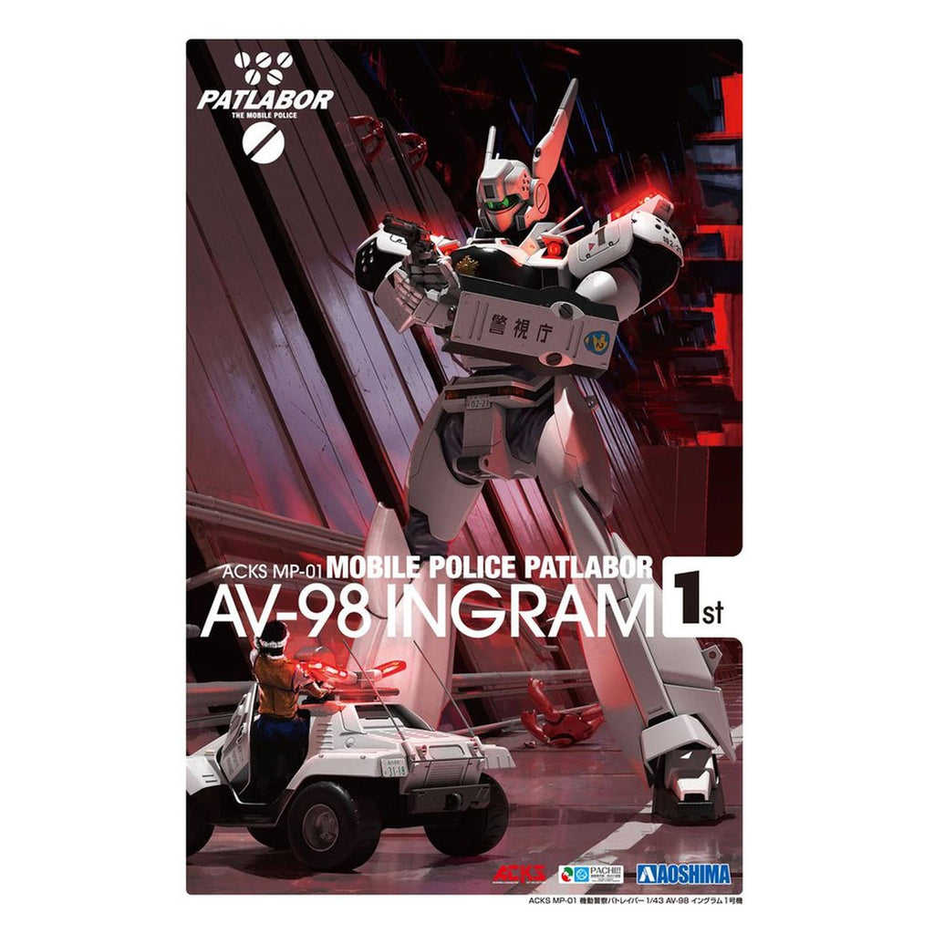 Aoshima ACKS MP-01 Mobile Police Patlabor AV-98 Ingram Unit 1 43nd Scale Model Kit - Radar Toys