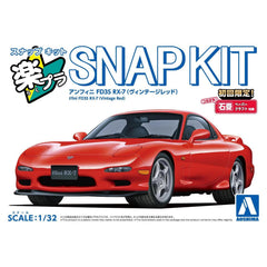 Aoshima Snap Kit efini FD3S RX-7 Vintage Red Plastic Vehicle Model Kit
