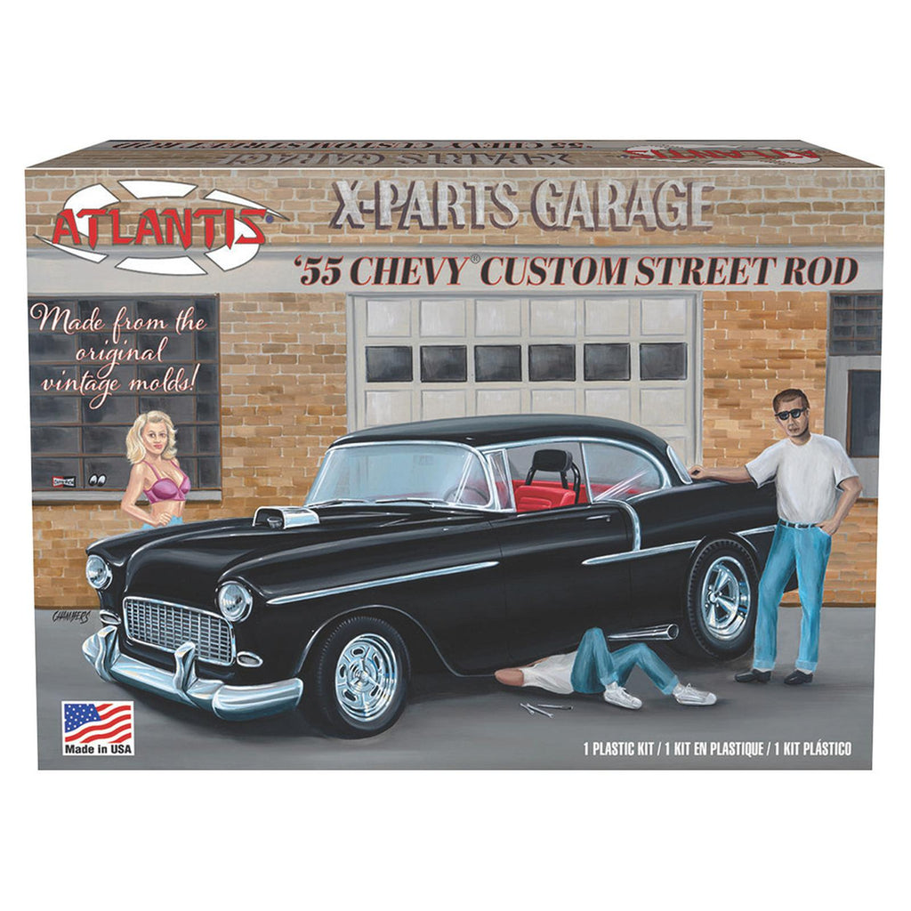 Atlantis 1955 Chevy Custom Street Rod 25th Scale Car Model Kit