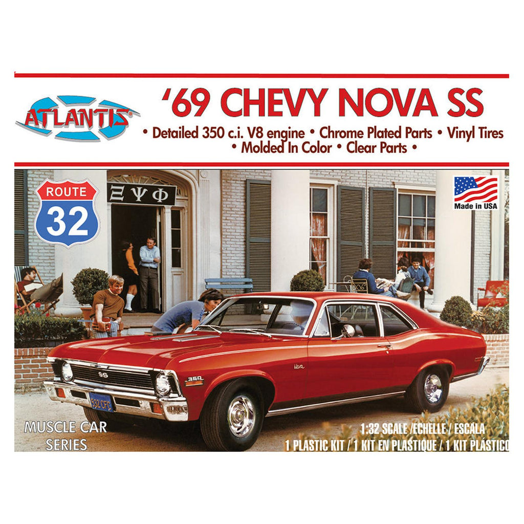 Atlantis 1969 Chevy Nova SS 32nd Scale Car Model Kit