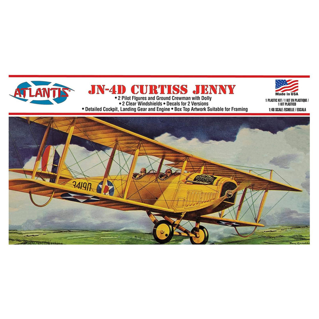 Atlantis JN-4D Curtiss Jenny 48th Scale Model Kit - Radar Toys