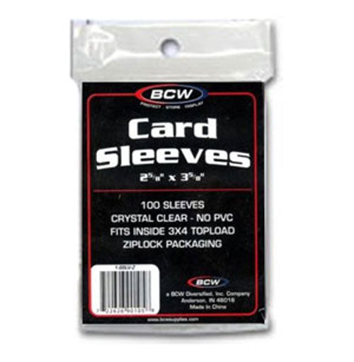 BCW 2 Mil Crystal Clear Standard Card Sleeves 100 Count