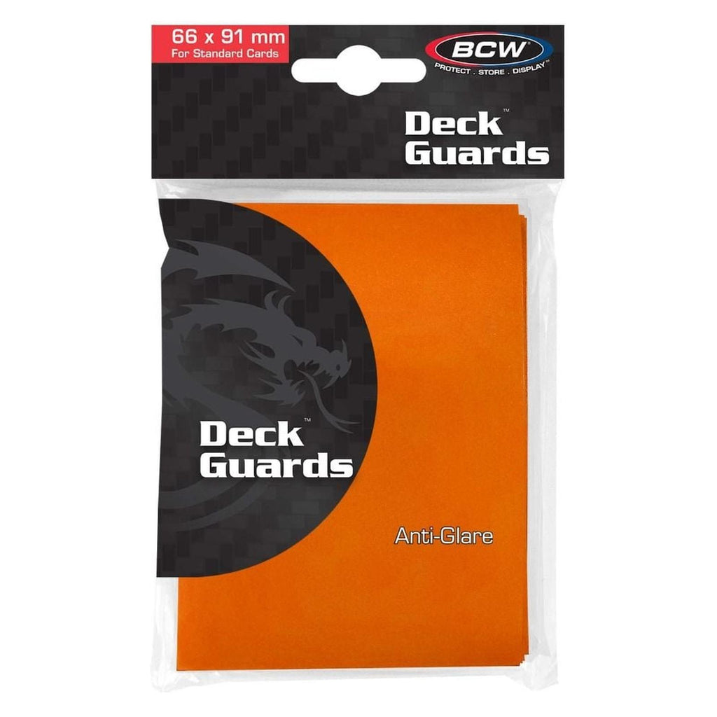 BCW Deck Guards Double Matte Orange 50 Protective Sleeves