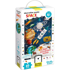 Banana Panda Space Observation 60 Piece Puzzle - Radar Toys