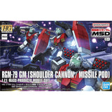 Bandai Mobile Suit Discovery HG RGM-79 GM With Shoulder Cannon And Missile Pod Model Kit - Radar Toys