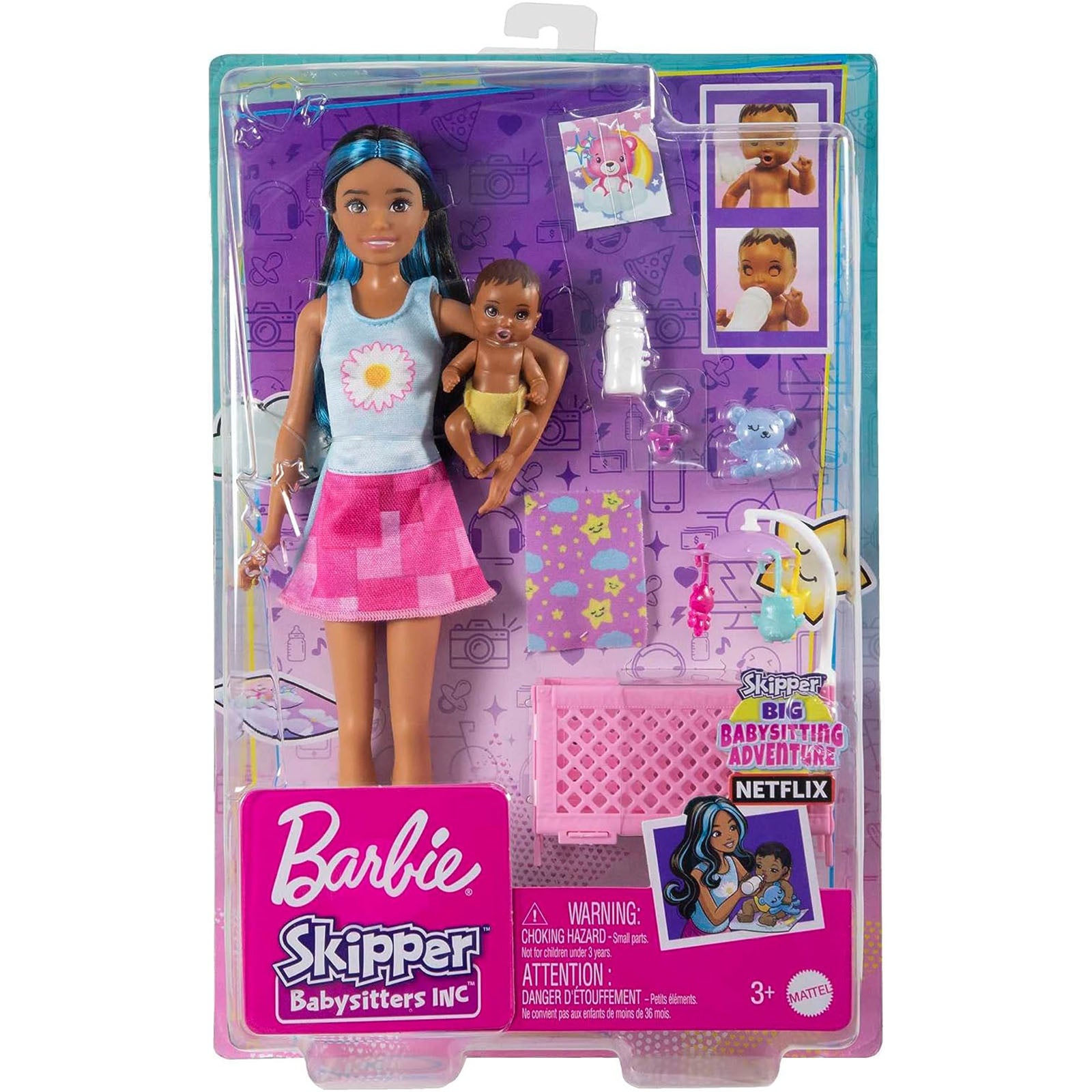 Barbie Skipper Babysitters Inc Friend Doll With Baby Doll And Accessories