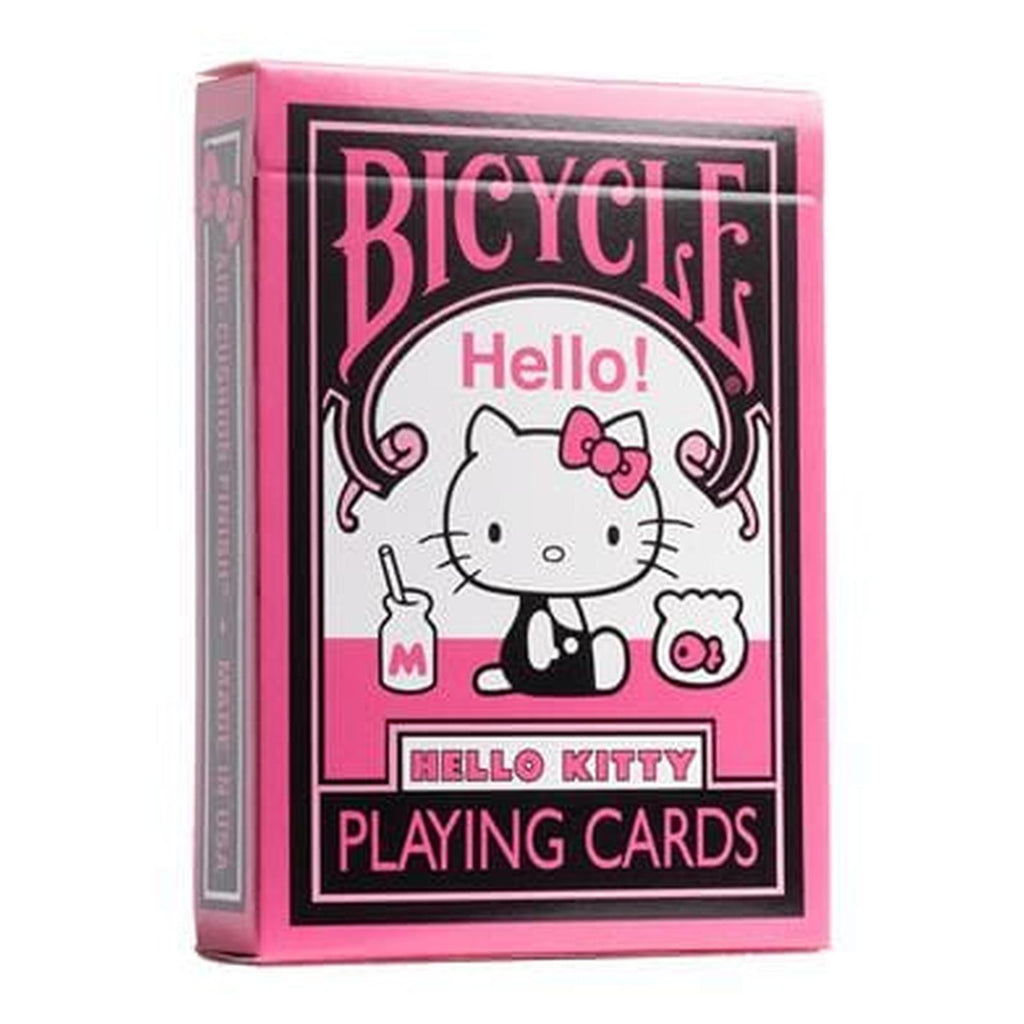 Bicycle Hello Kitty Black White Pink Playing Cards