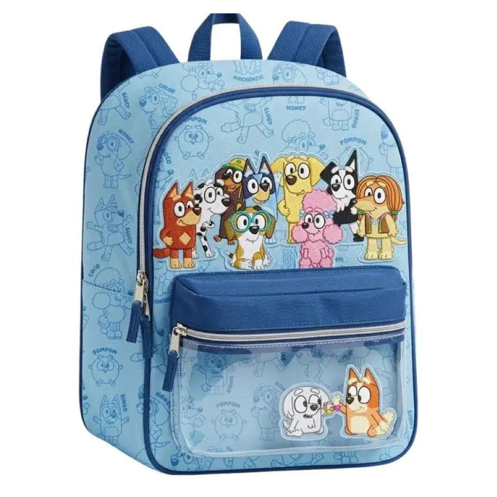 Bluey Nylon Sublimation Print Embossed 11 Inch Backpack