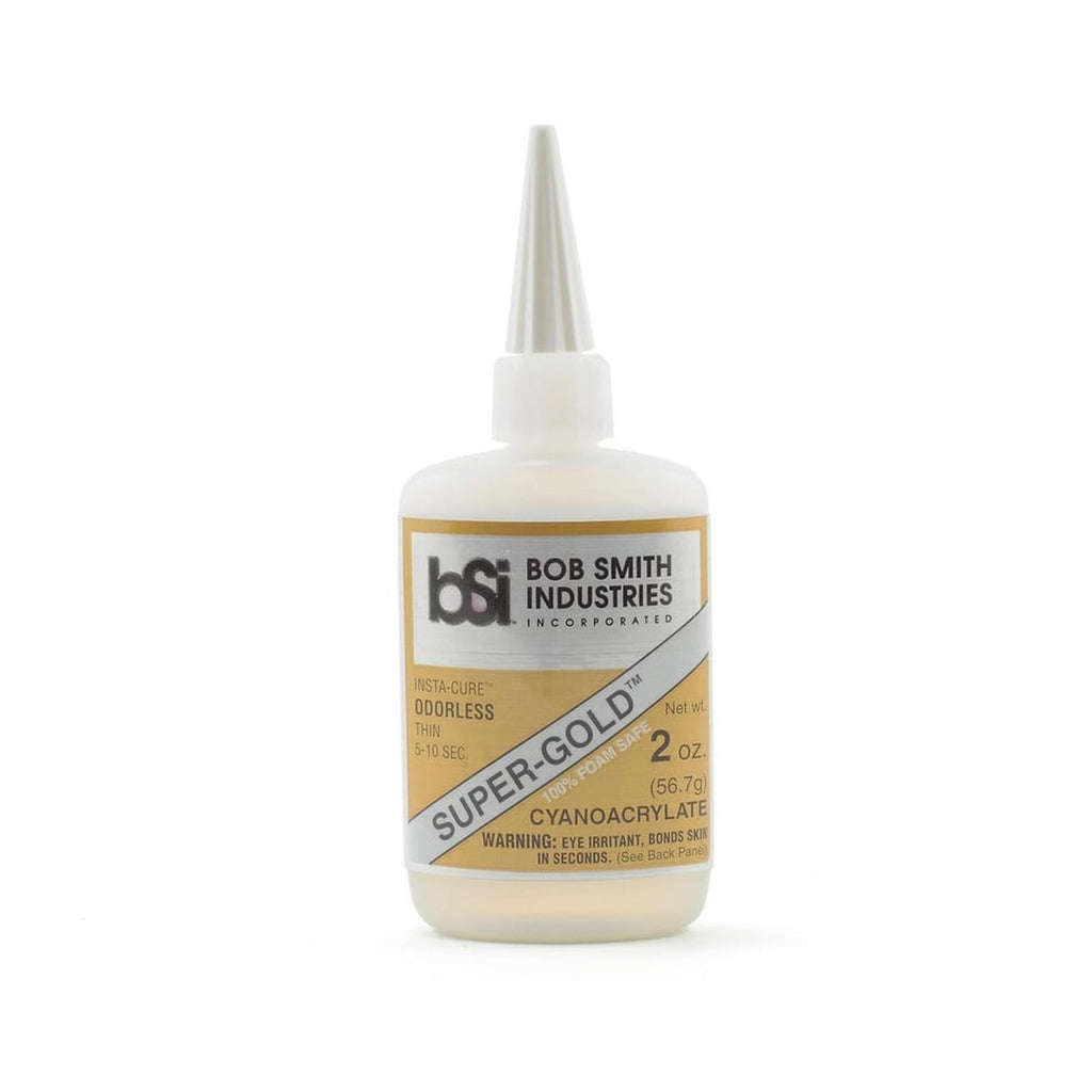 Bob Smith Odorless Super-Gold Super Thin Foam Safe CA Glue 2oz