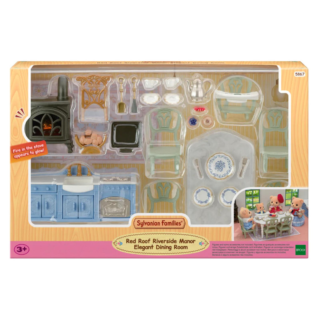 Calico Critters Red Roof Riverside Manor Elegant Dining Room Set CC2334