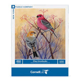 New York Puzzle Pine Grosbeaks 500 Piece Jigsaw Puzzle - Radar Toys