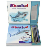 Spice Box Learn About Sharks Stencil And Color Set - Radar Toys