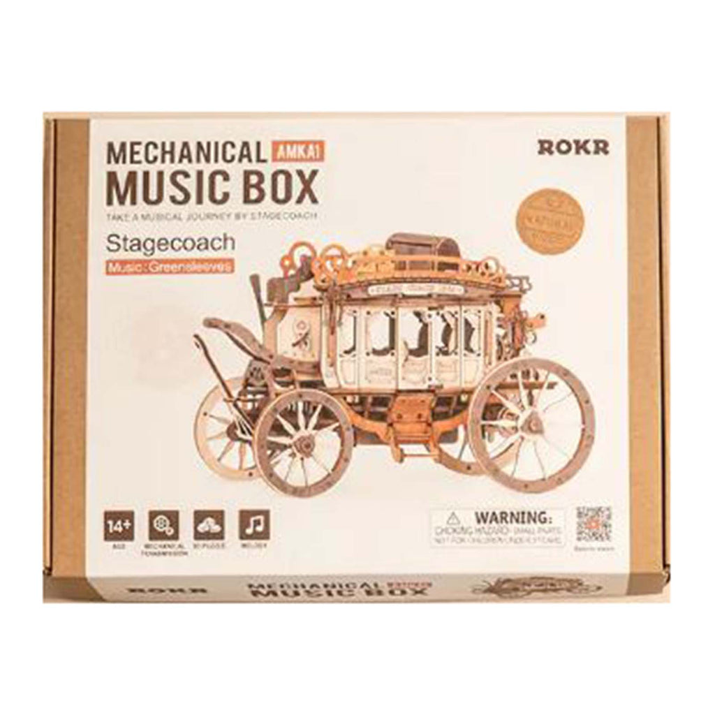 Robotime Rokr DIY Mechanical Music Box Stagecoach Building Set
