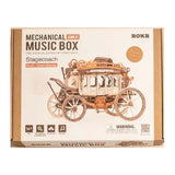 Robotime Rokr DIY Mechanical Music Box Stagecoach Building Set - Radar Toys