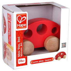 Hape Mini Van Red Wooden Toy Vehicle - Radar Toys