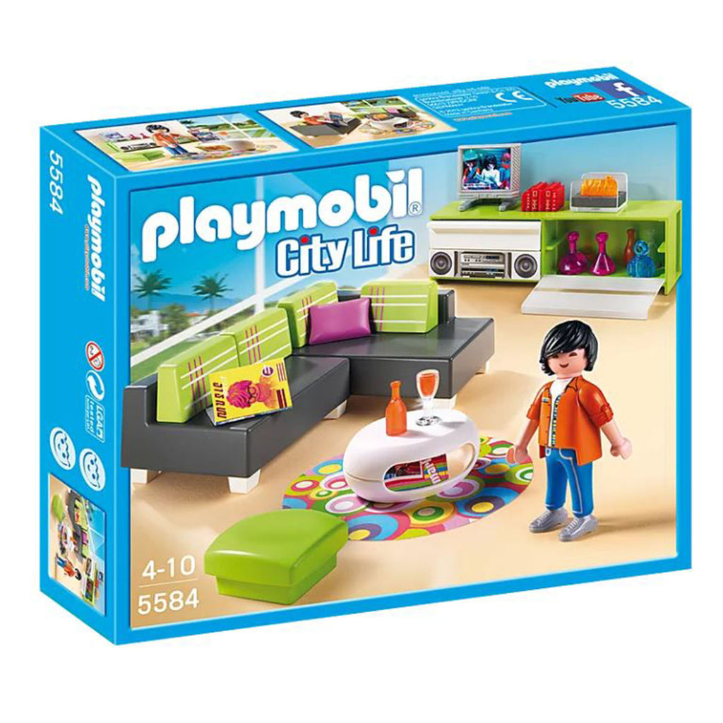 Playmobil City Life Modern Living Room Building Set 5584