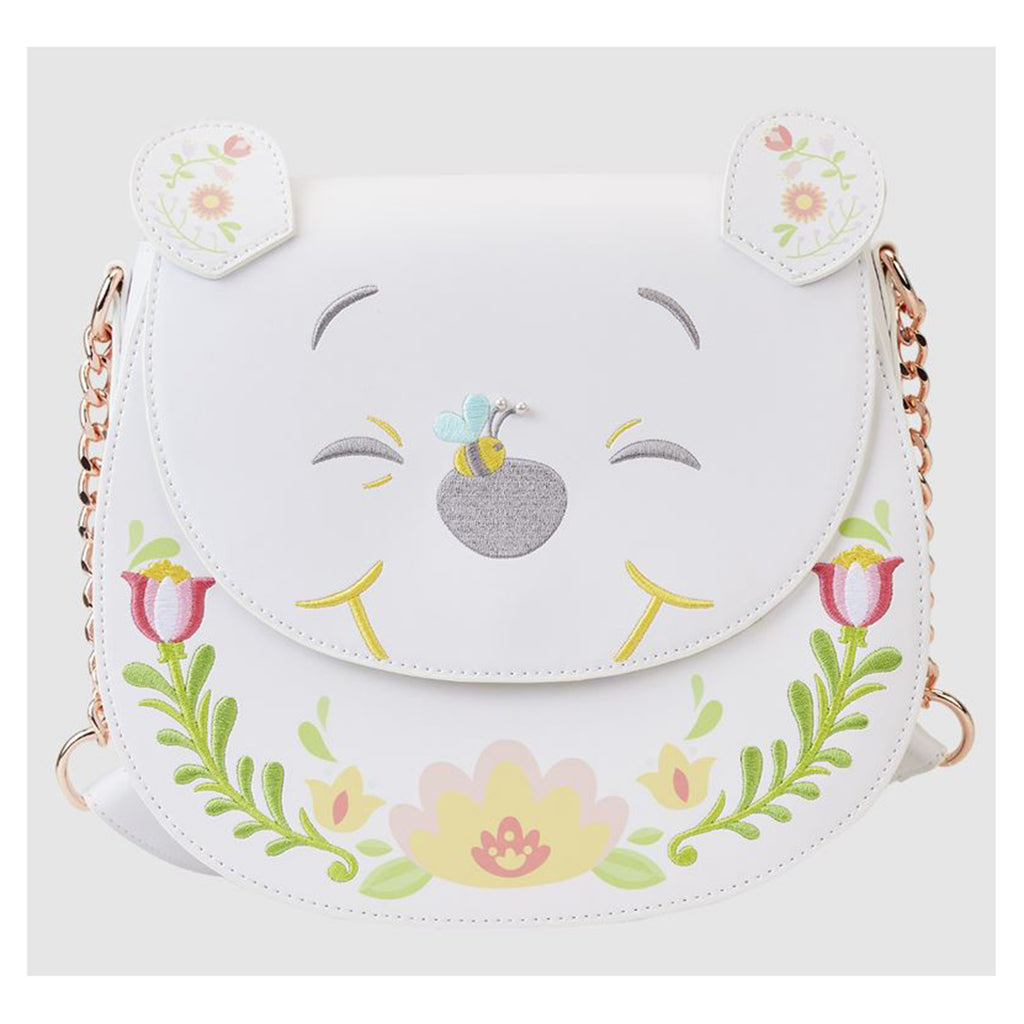 Loungefly Disney Winnie The Pooh Cosplay Folk Floral Crossbody Bag Purse