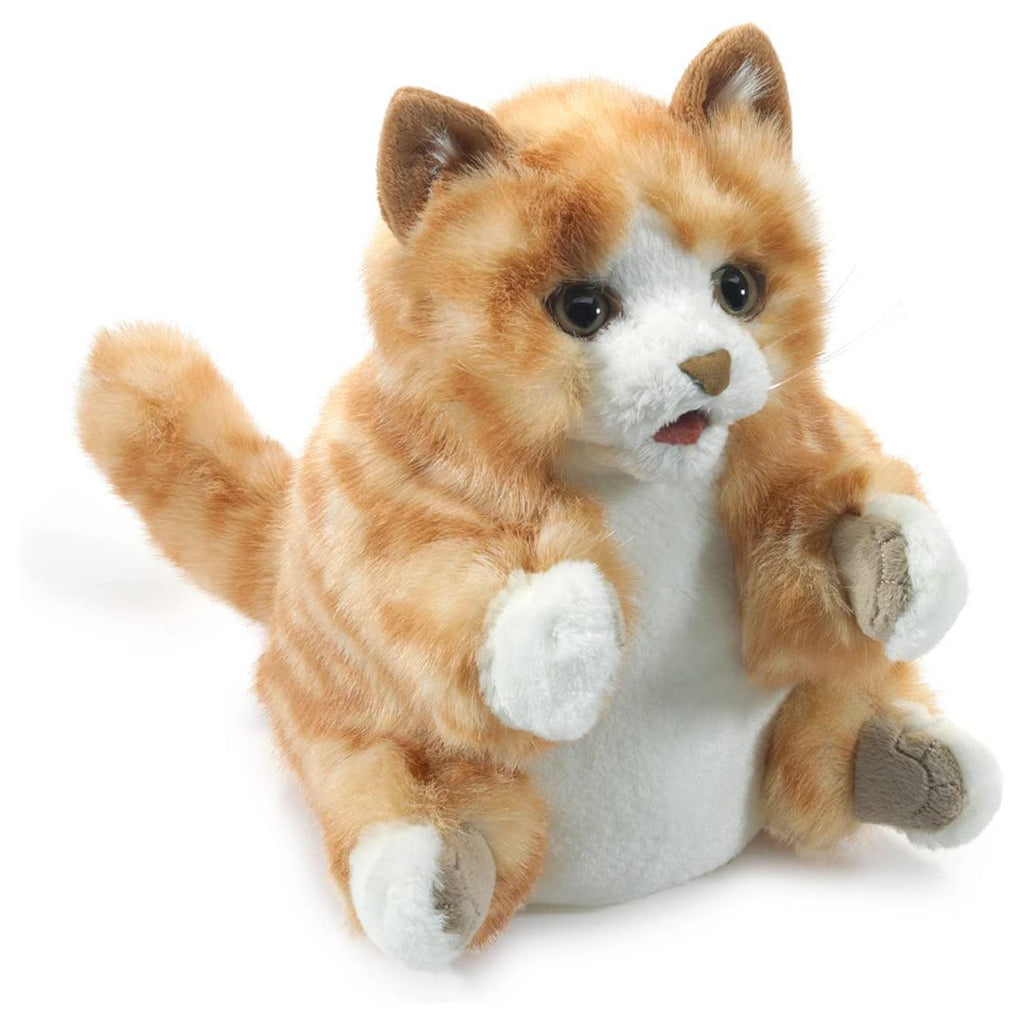 Folkmanis Kitten Orange Tabby 8 Inch Plush Puppet - Radar Toys