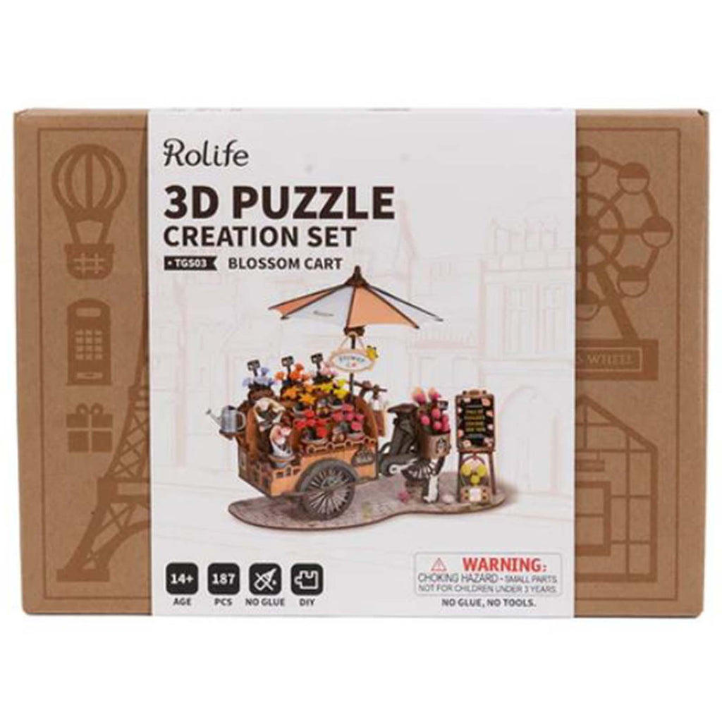 Robotime Rolife Blossom Cart 3D Puzzle Creation Set