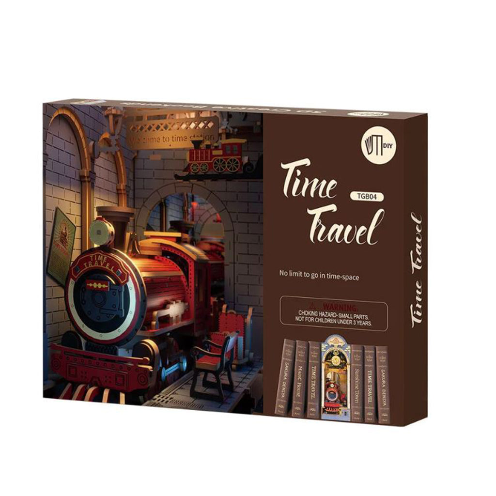 Robotime Rolife Time Travel Do It Yourself 3D Creative Bookend Kit