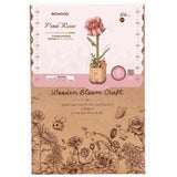 Robotime Rowood Pink Rose Wooden Bloom Craft - Radar Toys
