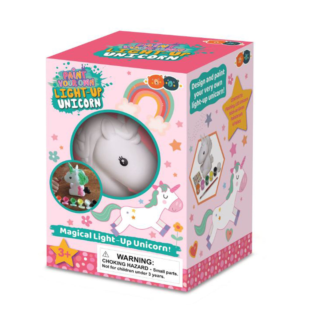 Buddy And Barney Paint Your Own Light Up Unicorn Figure - Radar Toys