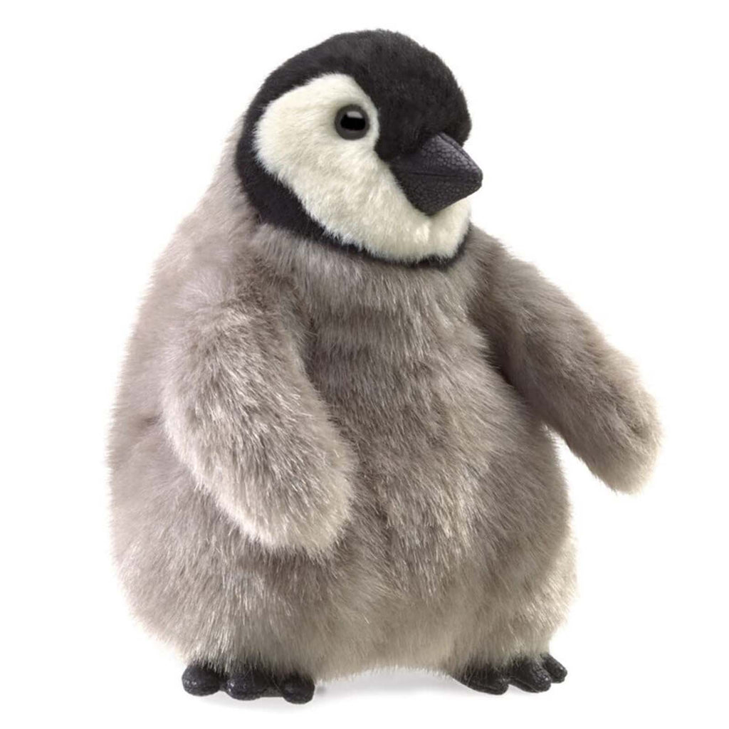 Folkmanis Baby Emperor Penguin Mini 3.5 Inch Plush Puppet - Radar Toys