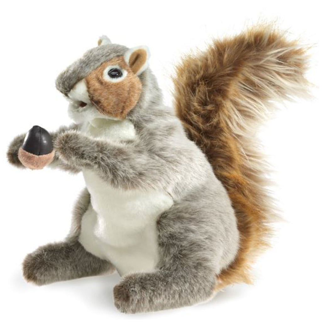 Folkmanis Squirrel Gray 10 Inch Plush Puppet - Radar Toys