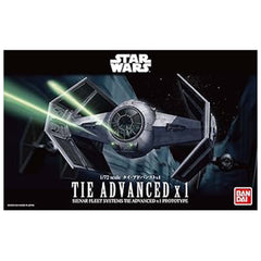 Bandai Star Wars Tie Advanced x1 1:72 Scale Model Kit - Radar Toys