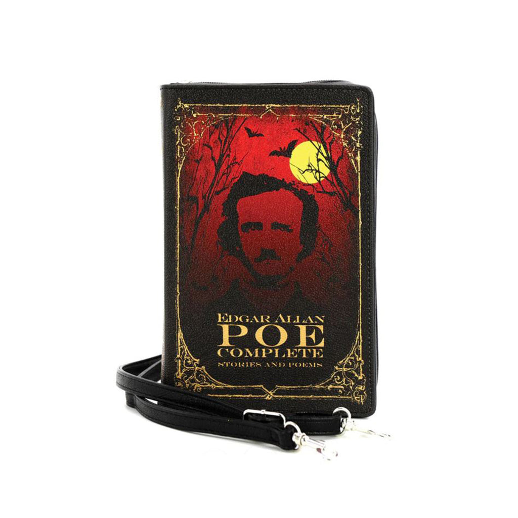 Comeco Edgar Allan Poe Book Clutch Black Vinyl Bag Purse