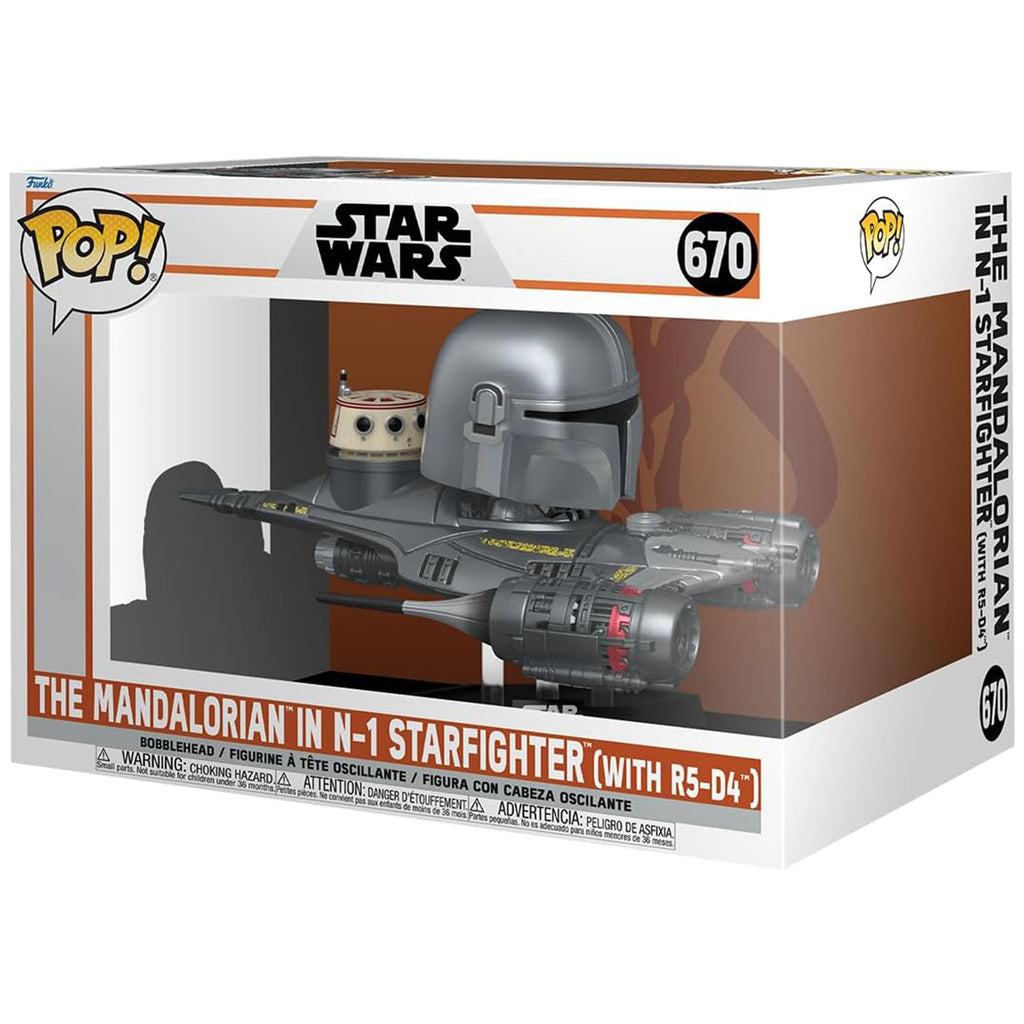 Funko Star Wars POP Rides The Mandalorian In N-1 Starfighter With R5-D4 Figure Set