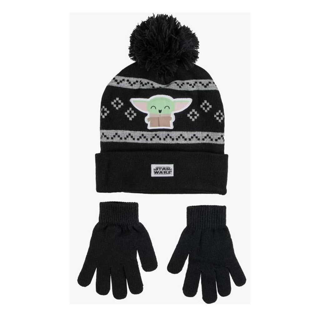 Bioworld Star Wars Baby Yoda Knit Cuff Hat And Gloves