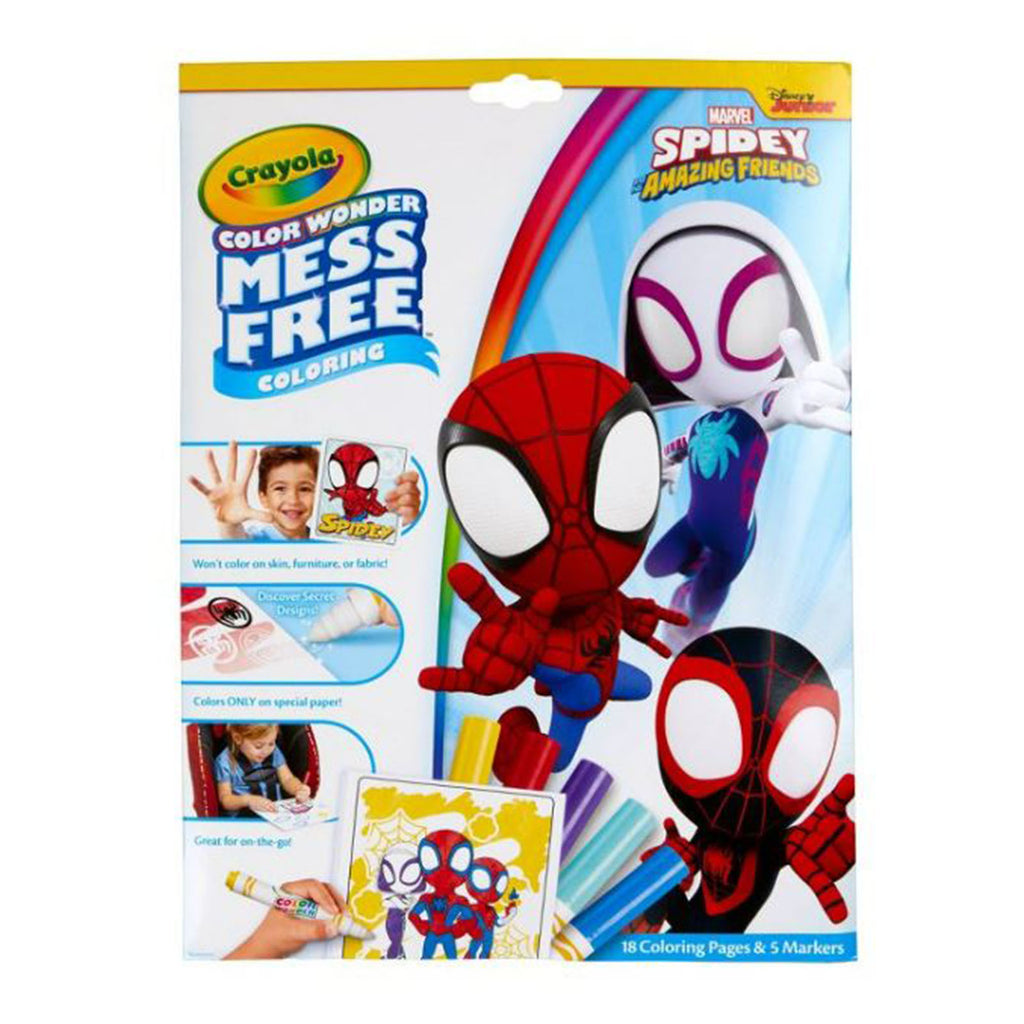 Crayola Color Wonder Marvel Spidey And Friends Mess Free Coloring Set
