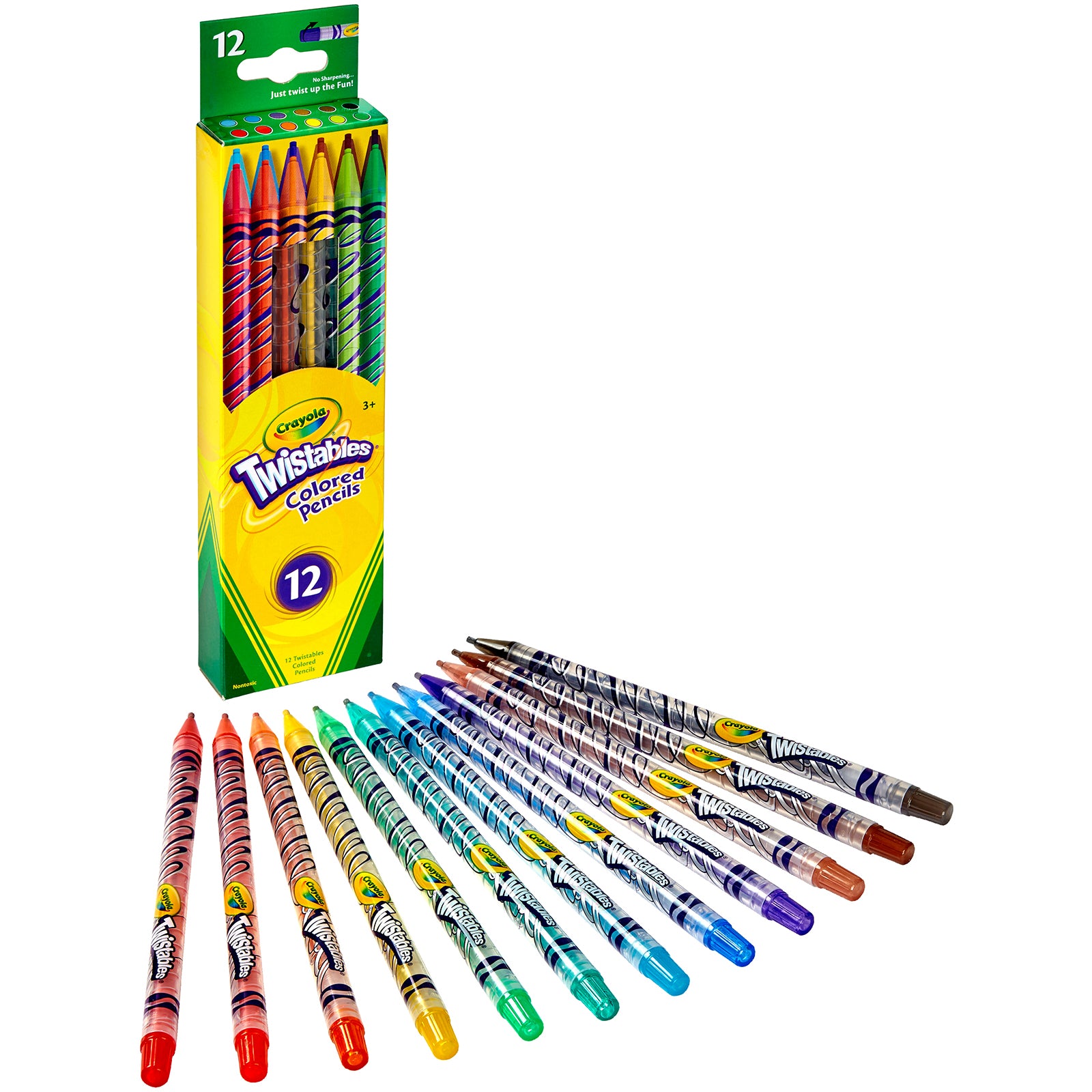 Pokemon 12-Color Twist Crayon Set