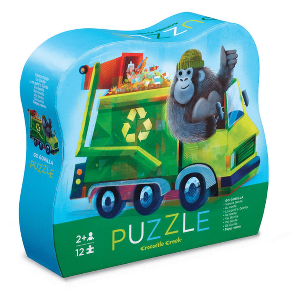 Crocodile Creek Go Gorilla 12 Piece Shaped Jigsaw Puzzle - Radar Toys
