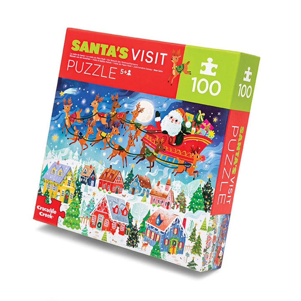 Crocodile Creek Santa's Visit 100 Piece Jigsaw Puzzle